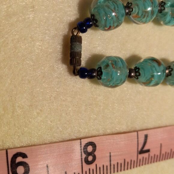 Vintage Murano style glass beads necklace - Picture 5 of 13